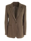 MAX MARA MAX MARA MARISA STRIPED SINGLE BREASTED JACKET