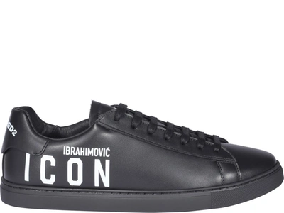 Dsquared2 X Ibrahimović Icon New Tennis Sneakers In Black