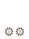 ALESSANDRA RICH ALESSANDRA RICH CRYSTAL EMBELLISHED PEARL CLIP ON EARRINGS