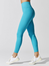 Carbon38 Ribbed 7/8 Legging In Light Aqua
