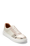 Cole Haan Grandpro Rally Sneaker In White/ Snake Leather