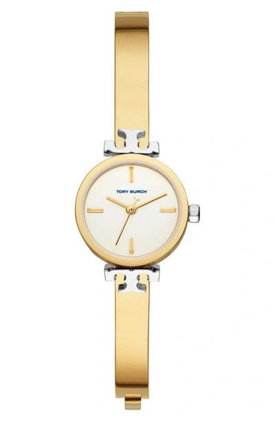 Tory Burch Kira Bangle Watch In Two-tone Stainless Steel, 22mm In Gold