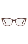 Dolce & Gabbana 51mm Butterfly Optical Glasses In Bordeaux/ Demo Lens