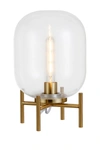 ADDISON AND LANE EDISON GLASS AND BRASS TABLE LAMP,810325032163