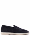 Scarosso Ludovica Suede Loafers In Blue