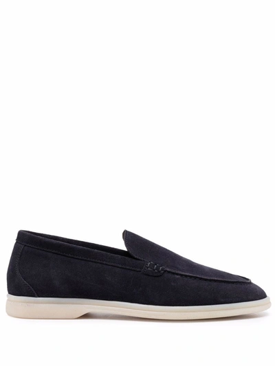 Scarosso Ludovica Suede Loafers In Blue - Suede