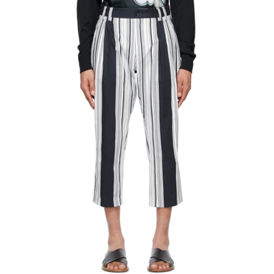Dolce & Gabbana Stripe-pattern Cropped Trousers In Multicolor
