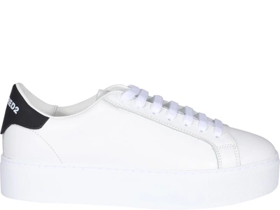 Dsquared2 New Tennis Sneakers In White Leather