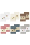 Linum Home Serenity Embellished Washcloth In Light Grey