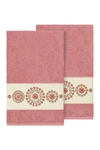 Linum Home Isabell Embellished Bath Towel In Tea Rose