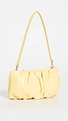 Staud Bean Convertible Leather Clutch Bag In Yellow
