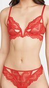 Thistle & Spire Kane Cutout Lace Underwire Bra In Blood Orange