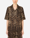 Dolce & Gabbana Diva Leopard-print Silk-twill Shirt In Animal Print