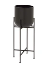 Willow Row Black Standing Planter In Black