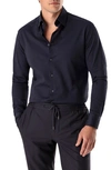 Eton Contemporary Fit Jersey Knit Shirt In Navy