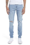 Rolla's Stinger Skinny Jean - Light Wash In V8 Bleach Destroy