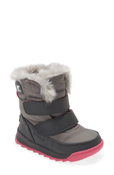 Sorel Kids' Little Girl's & Girl's Whitney Faux Fur-lined Boots In Quarry