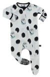 Peregrinewear Babies' Fitted One-piece Pajamas In White/ Black Cookie