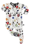 Peregrinewear Babies' Fitted One-piece Pajamas In White/ Multi