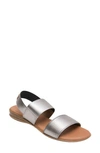 Andre Assous Nigella Sandal In Pewter Fabric