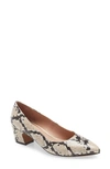 Linea Paolo Bardot Pump In Beige Snake Print Leather