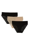 TC ASSORTED 3-PACK LACE HIPSTER BRIEFS,A4-133W