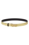 FERRAGAMO GANCINI REVERSIBLE LEATHER BELT,0744224