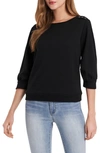 Vince Camuto Puff Sleeve Top In Rich Black