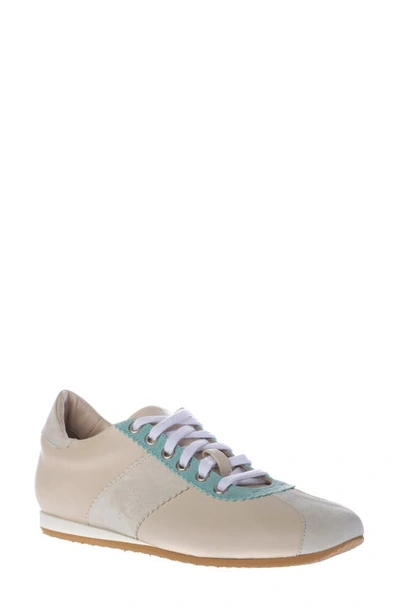 Amalfi By Rangoni Riflesso Trainer In Foam/ Cone/ Turquoise Suede