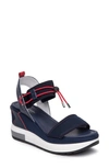 Nerogiardini Bungee Platform Wedge Sandal In Blue