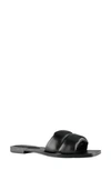 Marc Fisher Ltd Ralla Slide Sandal In Black Leather