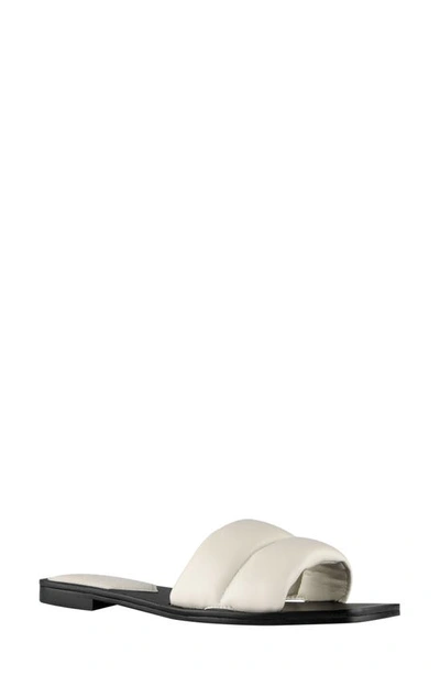 Marc Fisher Ltd Ralla Slide Sandal In Chic Cream Leather