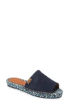 Toni Pons Rita Espadrille Slide Sandal In Navy Suede