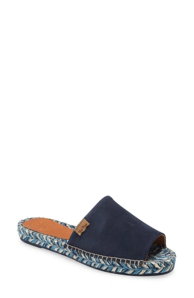 Toni Pons Rita Espadrille Slide Sandal In Navy Suede