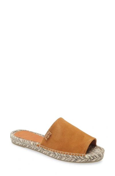 Toni Pons Rita Espadrille Slide Sandal In Tan Suede