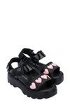 Melissa X Lazy Oaf Kick Off Lug Sole Platform Sandal In Black/ Pink