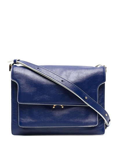 Marni Women's Blue Leather Shoulder Bag