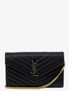 Saint Laurent Classic Cassandre Leather Clutch With Iconic Chevron Stitching In Black