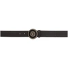 VERSACE JEANS COUTURE BLACK LOGO BUCKLE BELT