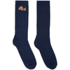 PALM ANGELS NAVY BEAR SOCKS