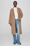 Anine Bing Dylan Coat In Camel In Oat