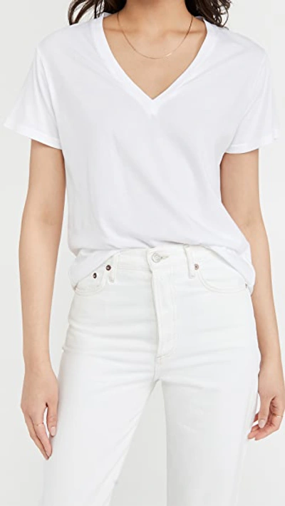 Agolde Short-sleeve Fitted T-shirt In White