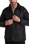 Barbour 'bedale' Regular Fit Waxed Cotton Jacket In Rustic