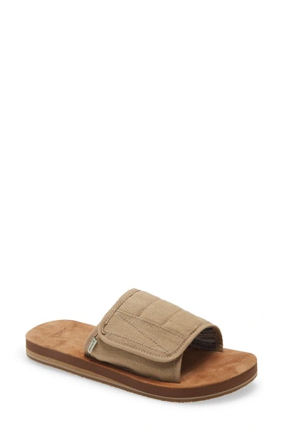 Sanuk Bixby Slide Sandal In Khaki