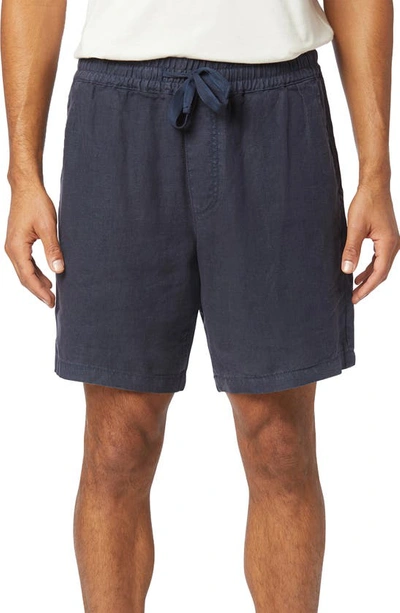 Joe's Drawstring Linen Shorts In Night Sky