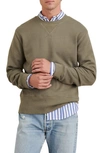 Alex Mill Loopback Cotton-jersey Sweatshirt In Olive