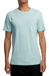 Rvca Pocket T-shirt In Ice Blue