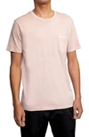 Rvca Pocket T-shirt In Pale Mauve