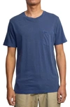 Rvca Pocket T-shirt In Moody Blue