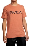 Rvca Logo T-shirt In Terracotta